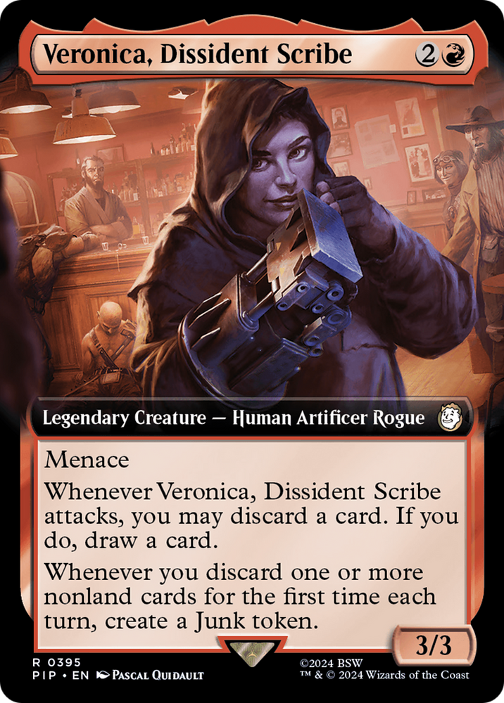 Veronica, Dissident Scribe (Extended Art) [Fallout] Magic: The Gathering