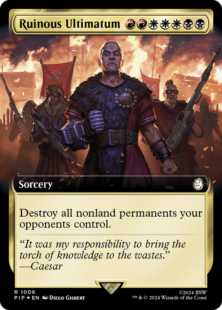Ruinous Ultimatum (Extended Art) (Surge Foil) [Fallout] Magic: The Gathering