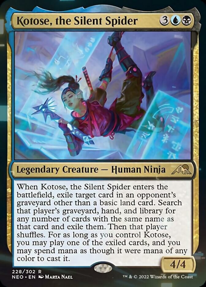 Kotose, the Silent Spider [Kamigawa: Neon Dynasty] Magic: The Gathering
