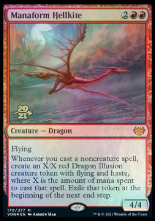 Manaform Hellkite [Innistrad: Crimson Vow Prerelease Promos] Magic: The Gathering