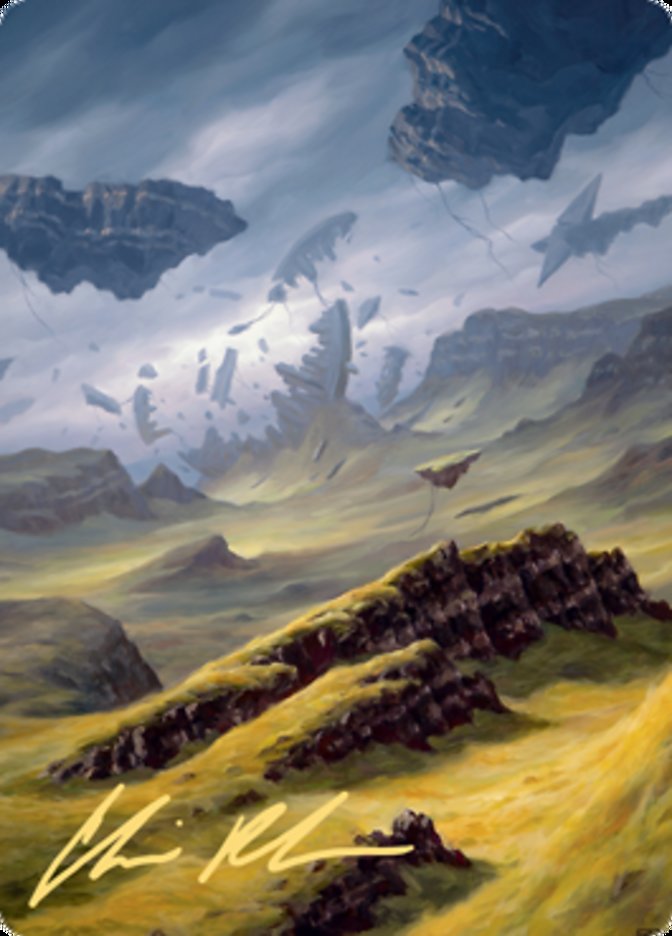 Plains 3 Art Card (Gold-Stamped Signature) [Zendikar Rising Art Series] Magic: The Gathering