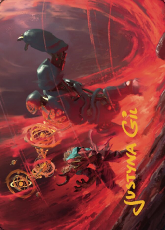 Twinferno Art Card (Gold-Stamped Signature) [Dominaria United Art Series] Magic: The Gathering
