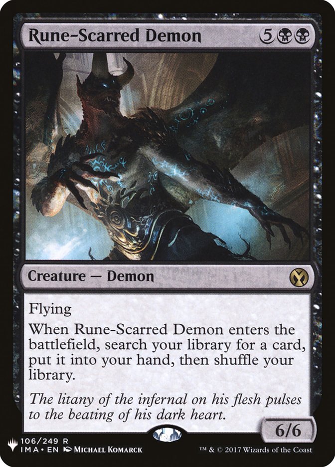 Rune-Scarred Demon [Mystery Booster] Magic: The Gathering