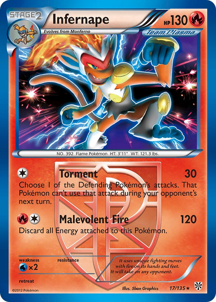 Infernape (17/135) (Theme Deck Exclusive) [Black & White: Plasma Storm] Pokémon