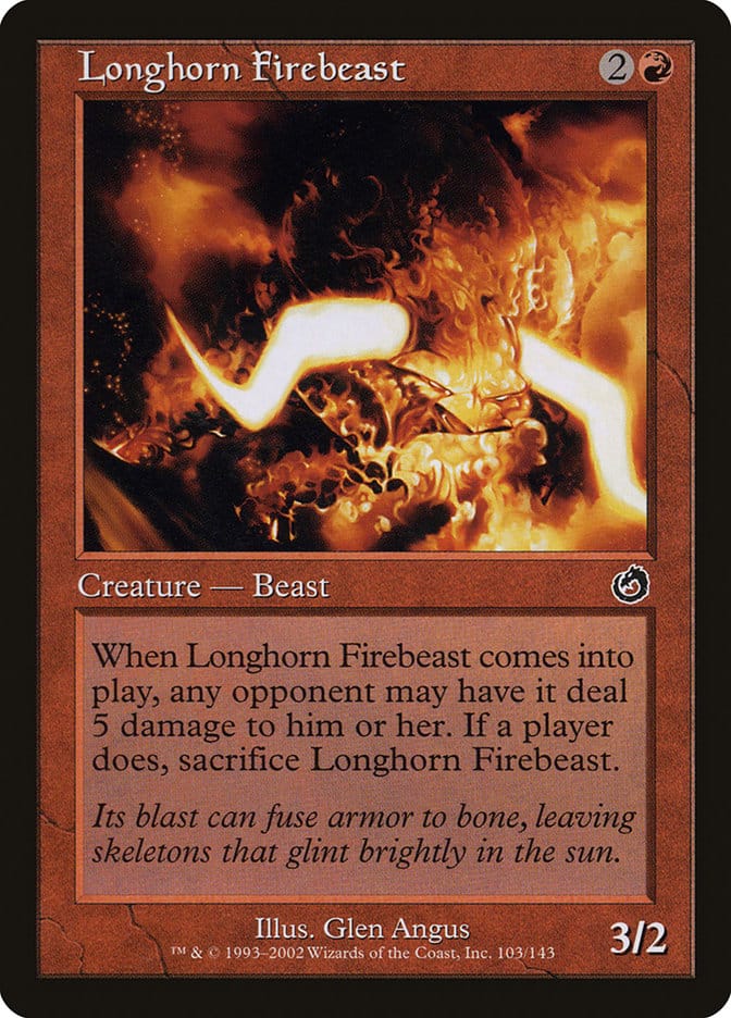 Longhorn Firebeast [Torment] Magic: The Gathering
