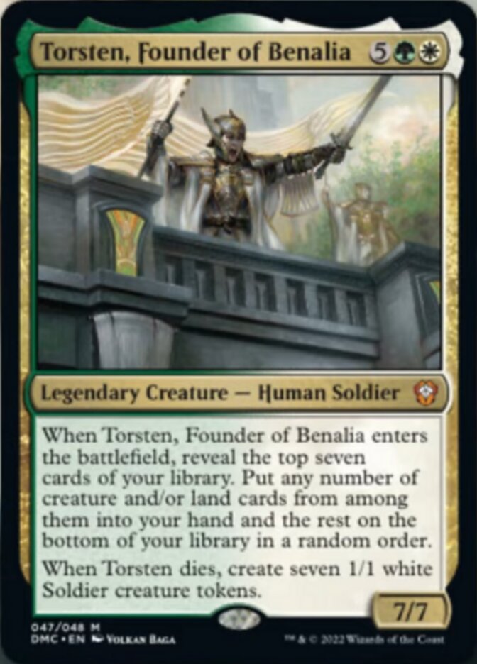 Torsten, Founder of Benalia [Dominaria United Commander] Magic: The Gathering
