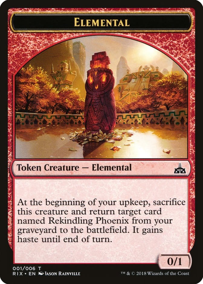 Elemental Token (001/006) [Rivals of Ixalan Tokens] Magic: The Gathering