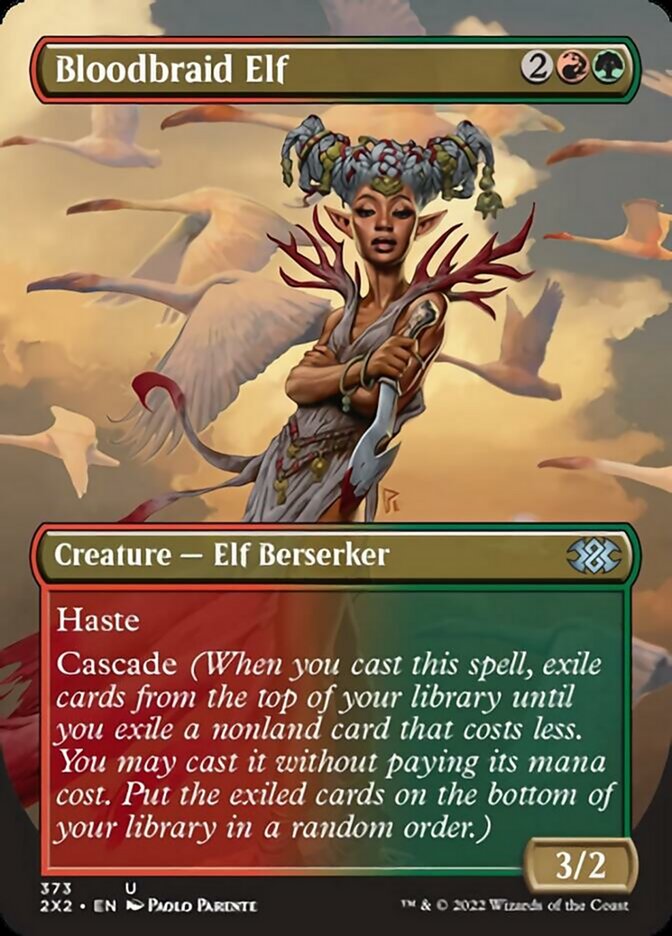 Bloodbraid Elf (Borderless Alternate Art) [Double Masters 2022] Magic: The Gathering