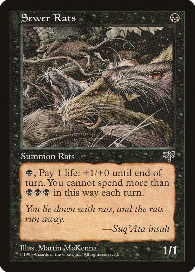 Sewer Rats [Mirage] Magic: The Gathering