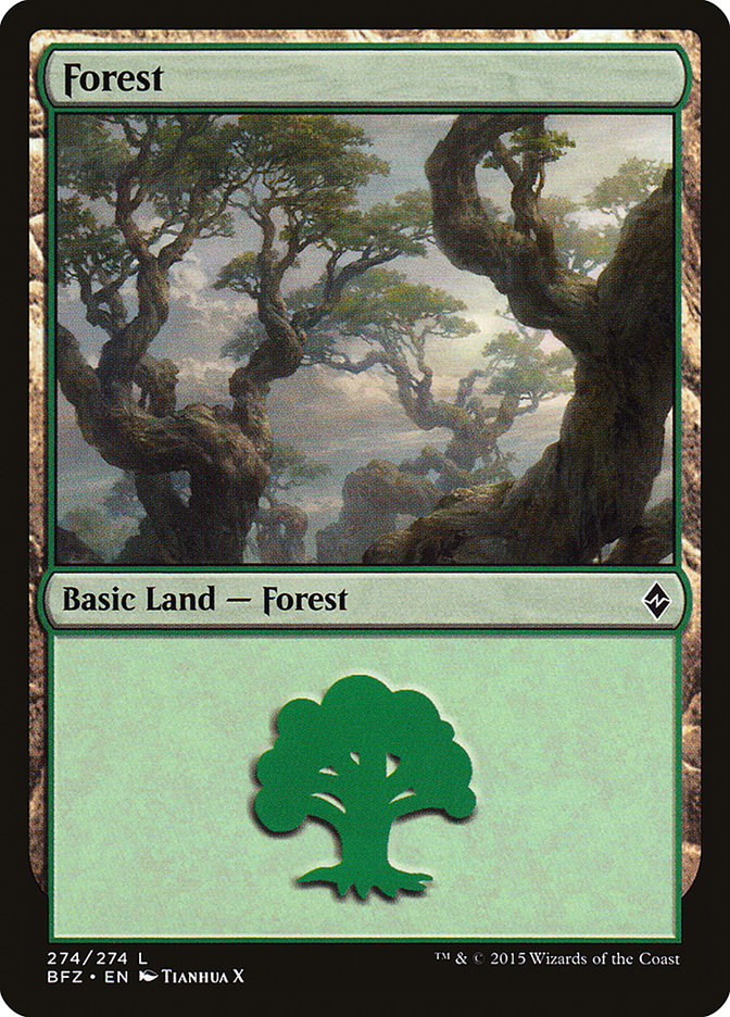 Forest [Battle for Zendikar] Magic: The Gathering