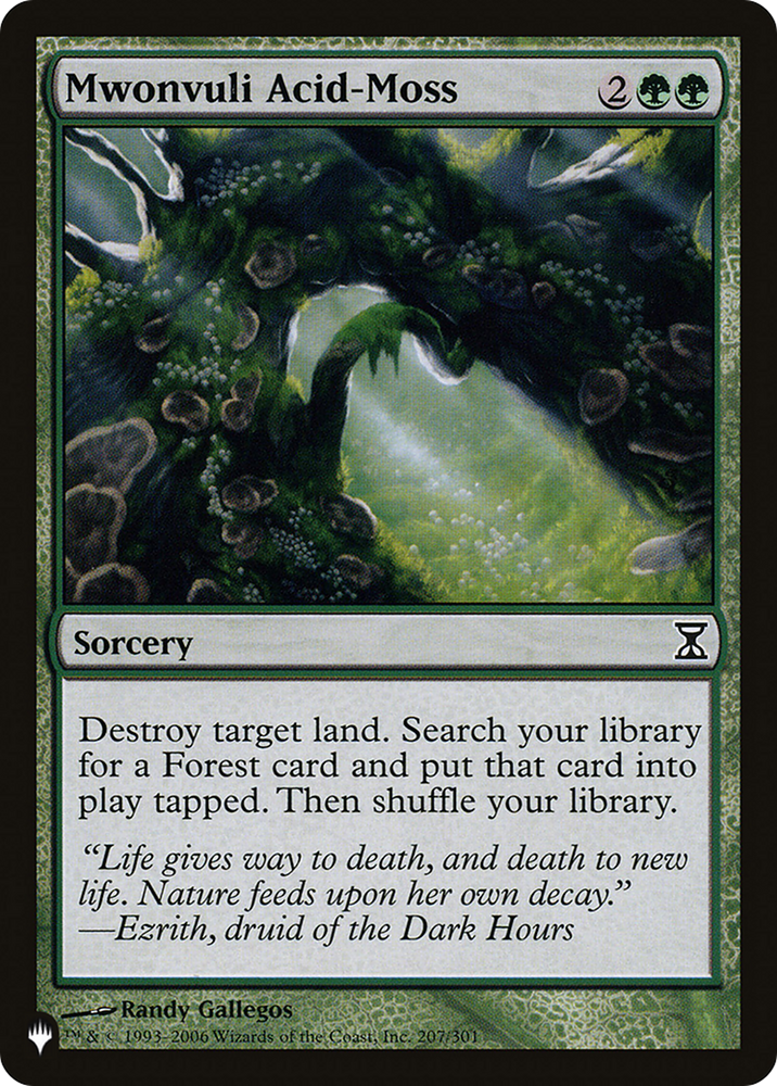 Mwonvuli Acid-Moss [The List] Magic: The Gathering