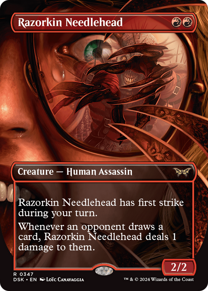 Razorkin Needlehead (Borderless) [Duskmourn: House of Horror] Magic: The Gathering