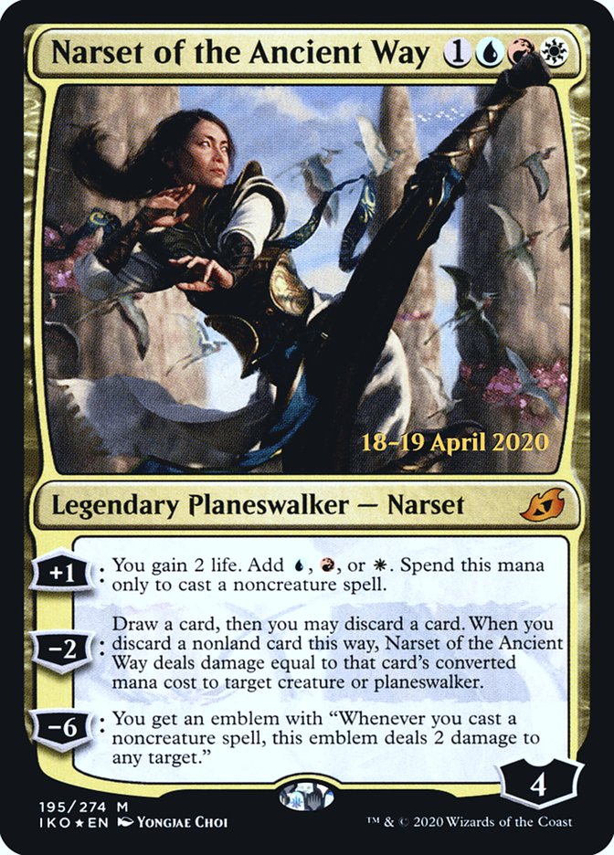 Narset of the Ancient Way [Ikoria: Lair of Behemoths Prerelease Promos] Magic: The Gathering