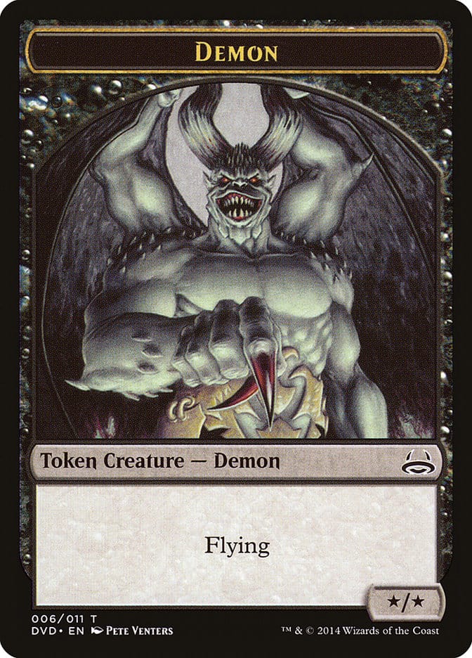 Demon Token (Divine vs. Demonic) [Duel Decks Anthology Tokens] Magic: The Gathering