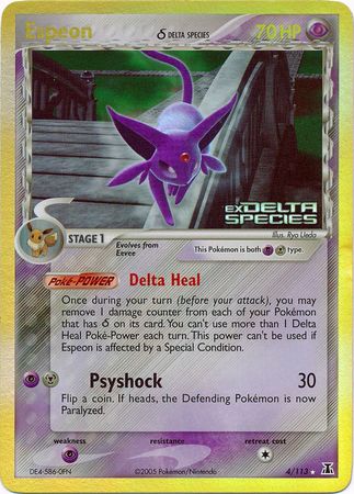 Espeon (4/113) (Delta Species) (Stamped) [EX: Delta Species] Pokémon