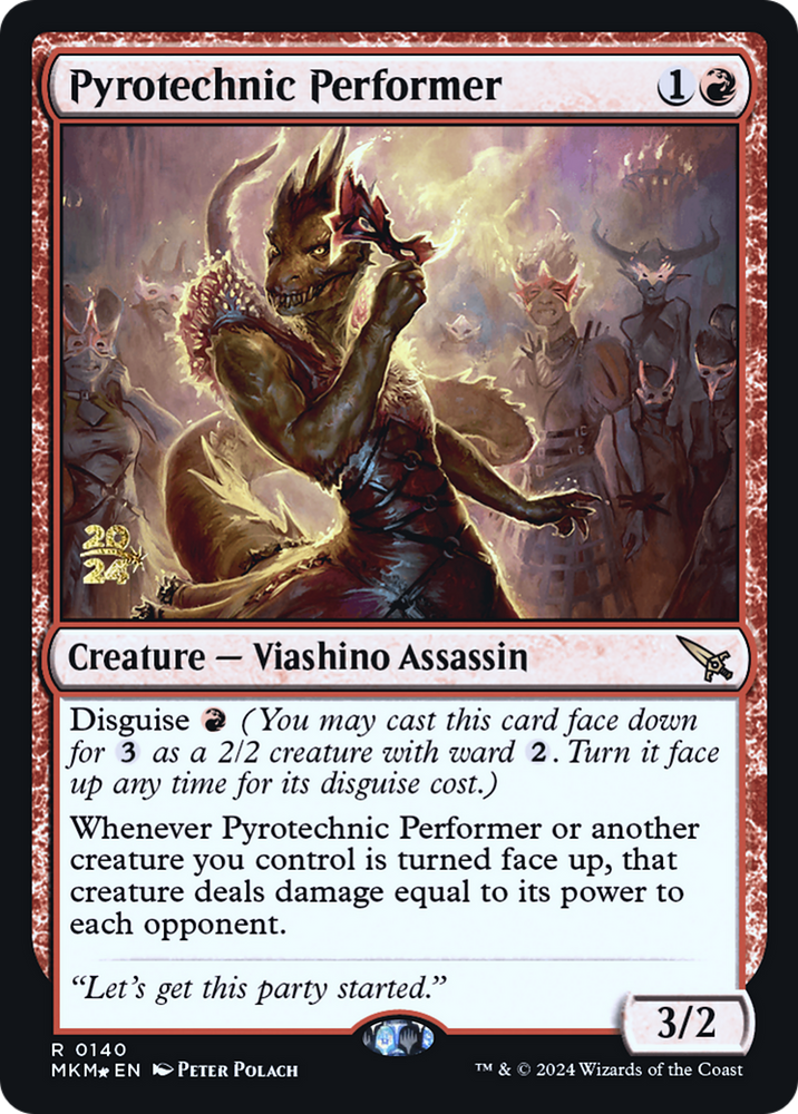 Pyrotechnic Performer [Murders at Karlov Manor Prerelease Promos] Magic: The Gathering