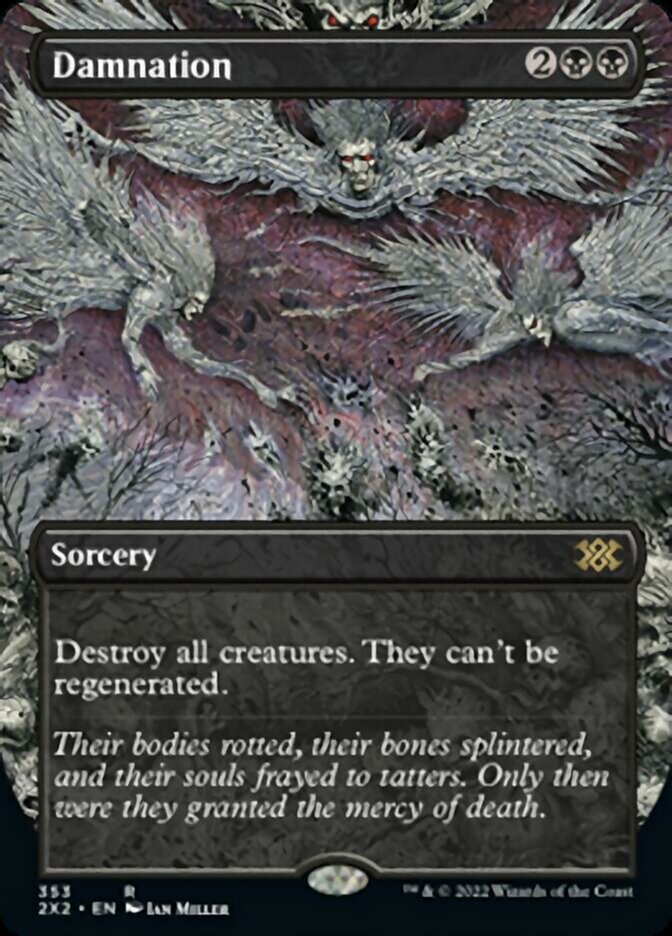 Damnation (Borderless Alternate Art) [Double Masters 2022] Magic: The Gathering