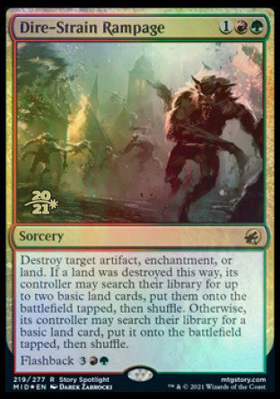 Dire-Strain Rampage [Innistrad: Midnight Hunt Prerelease Promos] Magic: The Gathering