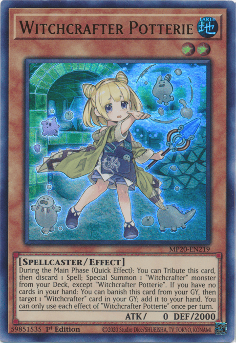 Witchcrafter Potterie [MP20-EN219] Ultra Rare - Yugioh Cards For Your TCG Needs!