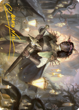 Sungold Sentinel Art Card (Gold-Stamped Signature) [Innistrad: Midnight Hunt Art Series] Magic: The Gathering