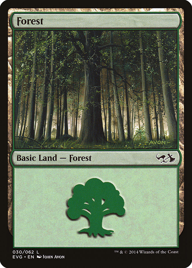 Forest (30) (Elves vs. Goblins) [Duel Decks Anthology] Magic: The Gathering
