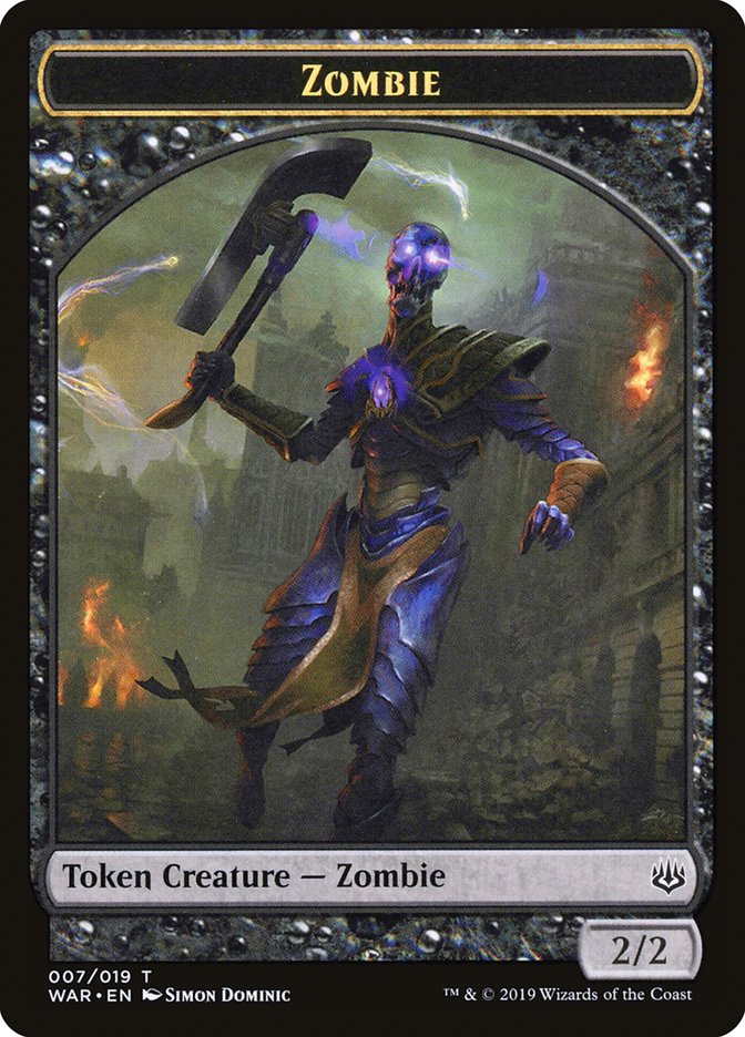 Zombie Token [War of the Spark Tokens] Magic: The Gathering