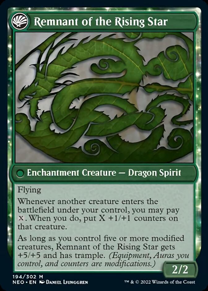 Jugan Defends the Temple // Remnant of the Rising Star [Kamigawa: Neon Dynasty] Magic: The Gathering