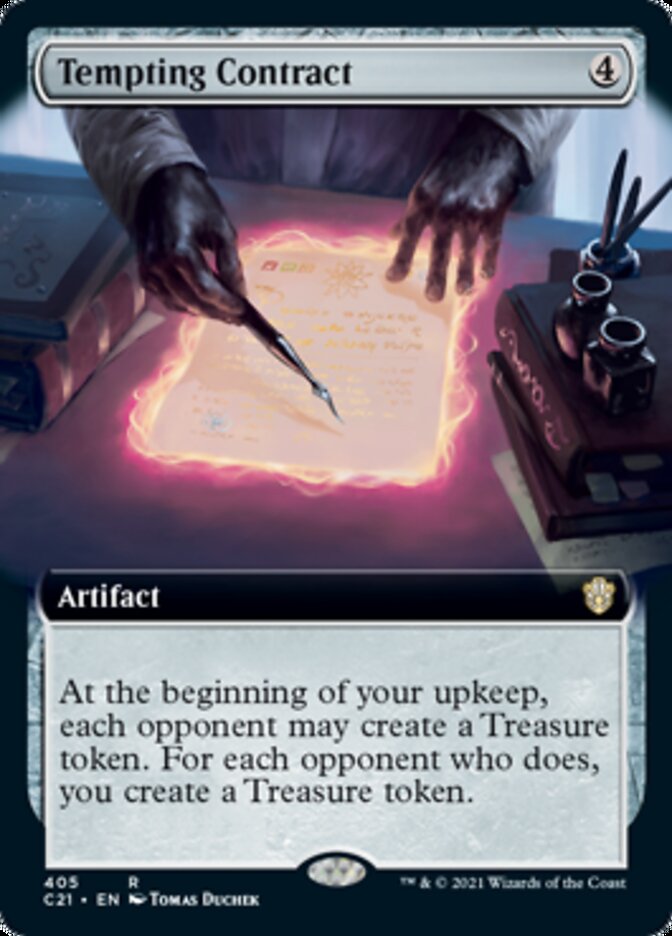 Tempting Contract (Extended Art) [Commander 2021] Magic: The Gathering