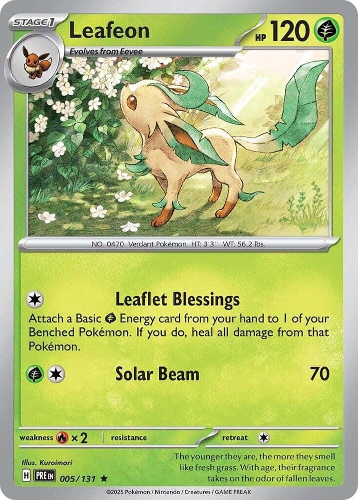 Leafeon (005/131) [Scarlet & Violet: Prismatic Evolutions] - Pokemon Cards For Your TCG Needs!