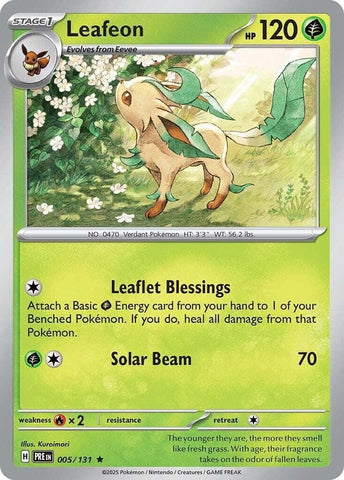 Leafeon (005/131) [Scarlet & Violet: Prismatic Evolutions] - Pokemon Cards For Your TCG Needs!