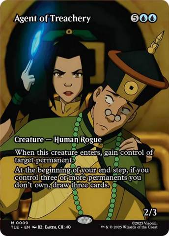 Agent of Treachery (Borderless) [Avatar: The Last Airbender: Eternal-Legal] Magic: The Gathering