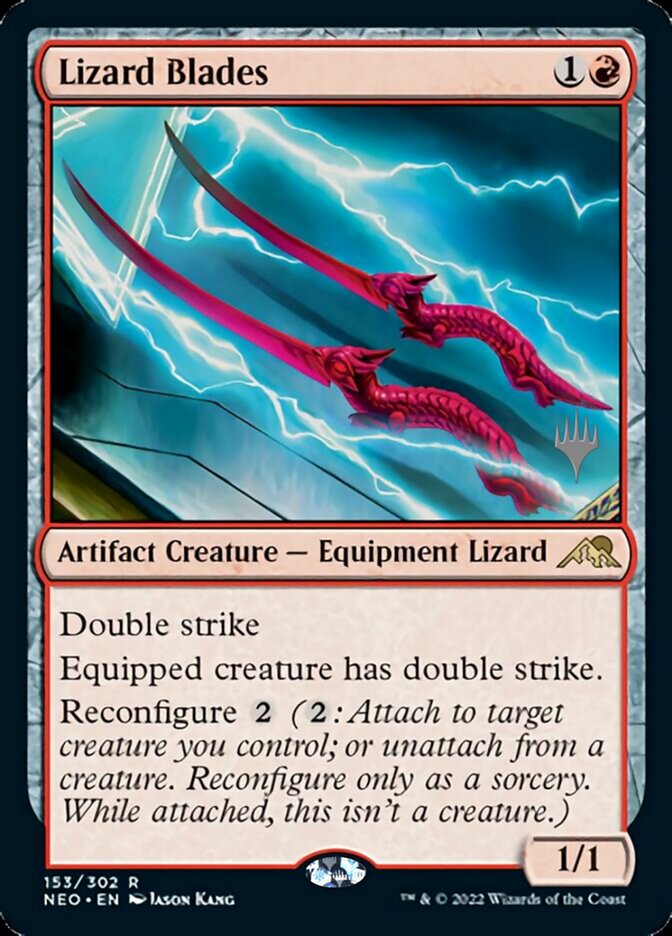 Lizard Blades (Promo Pack) [Kamigawa: Neon Dynasty Promos] Magic: The Gathering