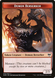 Dwarf Berserker // Demon Berserker Double-Sided Token [Kaldheim Tokens] Magic: The Gathering