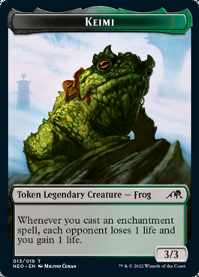 Spirit (002) // Keimi Double-Sided Token [Kamigawa: Neon Dynasty Tokens] Magic: The Gathering