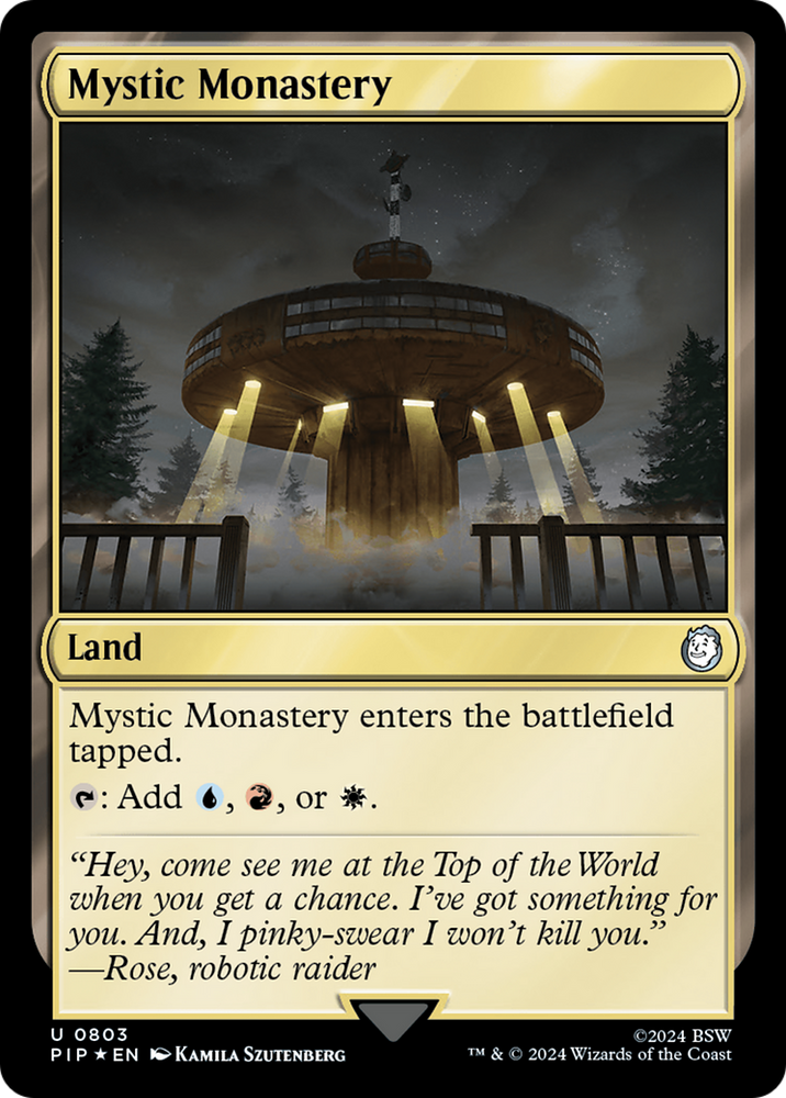 Mystic Monastery (Surge Foil) [Fallout] Magic: The Gathering