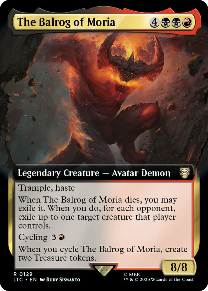 The Balrog of Moria (Extended Art) [The Lord of the Rings: Tales of Middle-Earth Commander] Magic: The Gathering