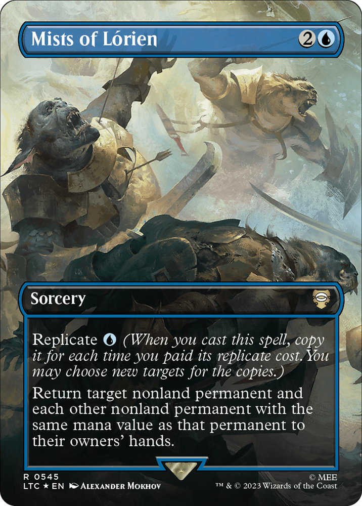 Mists of Lorien (Borderless) (Surge Foil) [The Lord of the Rings: Tales of Middle-Earth Commander] Magic: The Gathering