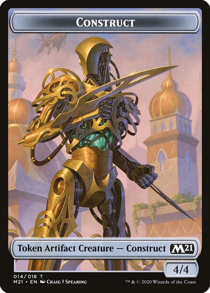 Beast // Construct Double-Sided Token [Core Set 2021 Tokens] Magic: The Gathering