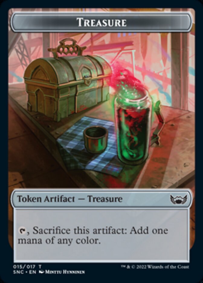Treasure (015) // Citizen Double-Sided Token [Streets of New Capenna Tokens] Magic: The Gathering