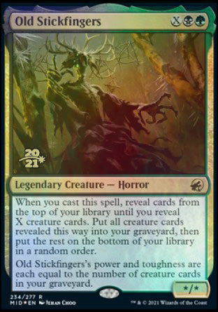 Old Stickfingers [Innistrad: Midnight Hunt Prerelease Promos] Magic: The Gathering