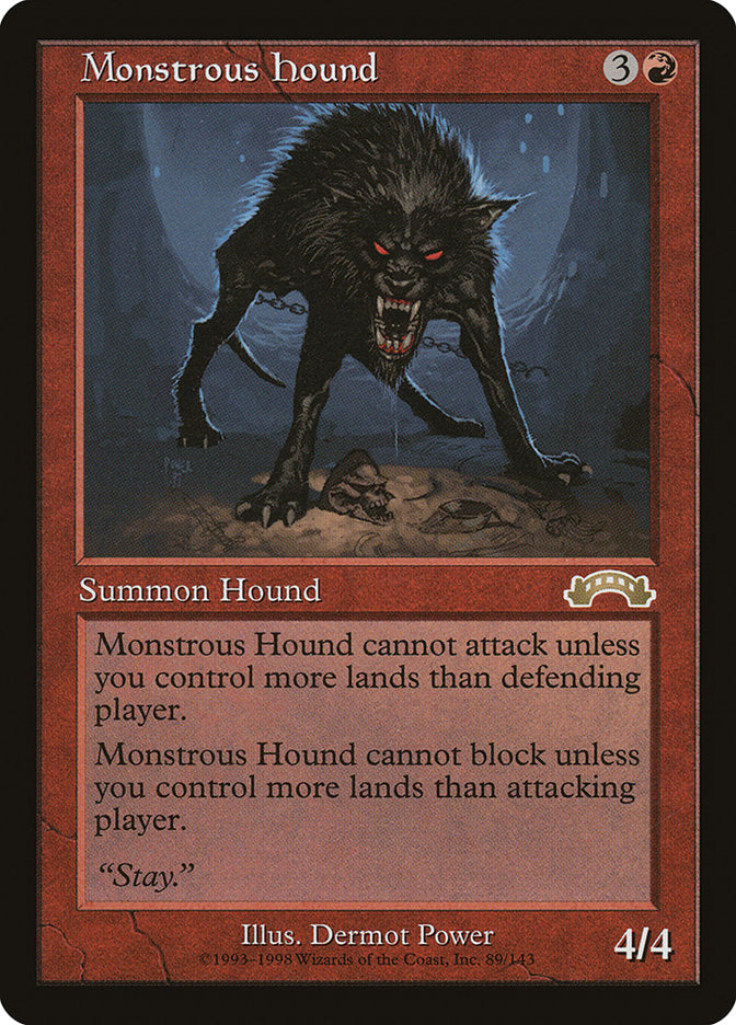 Monstrous Hound [Exodus] Magic: The Gathering