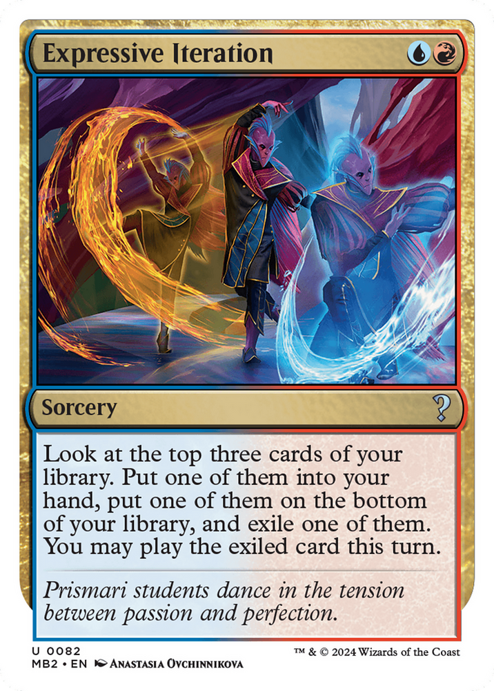 Expressive Iteration (White Border) [Mystery Booster 2] Magic: The Gathering