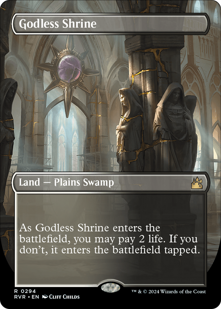 Godless Shrine (Borderless) [Ravnica Remastered] Magic: The Gathering
