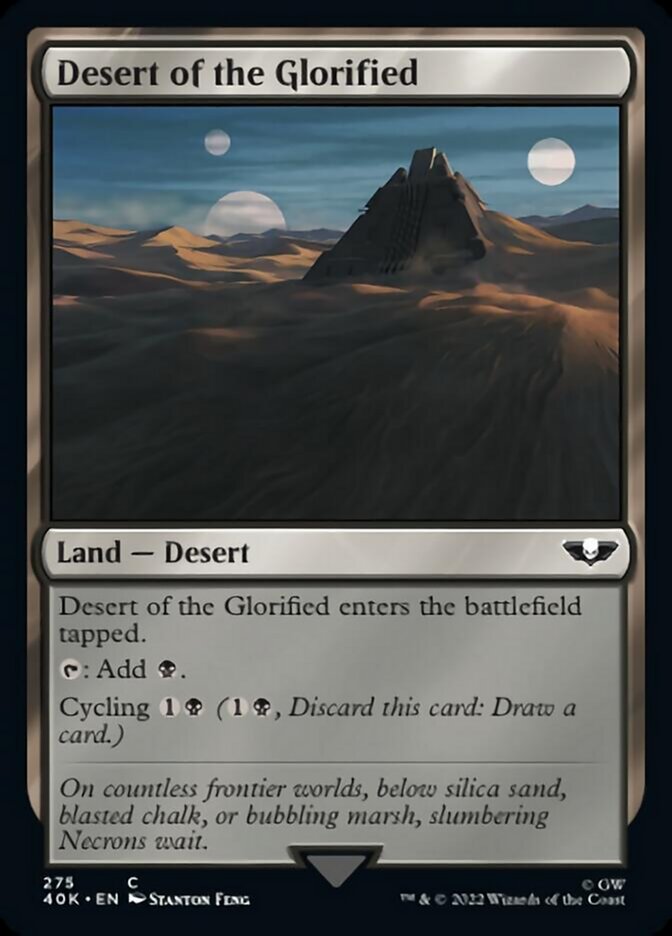 Desert of the Glorified (Surge Foil) [Warhammer 40,000] Magic: The Gathering