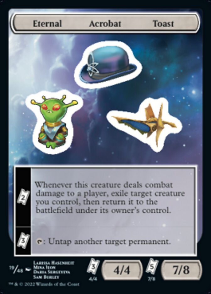 Eternal Acrobat Toast [Unfinity Stickers] Magic: The Gathering
