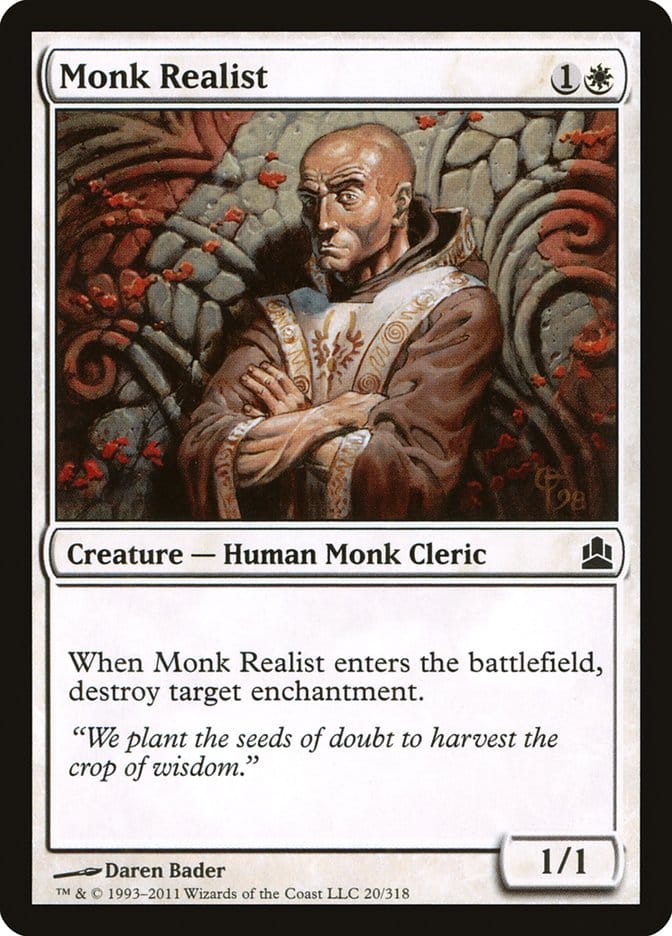 Monk Realist [Commander 2011] Magic: The Gathering