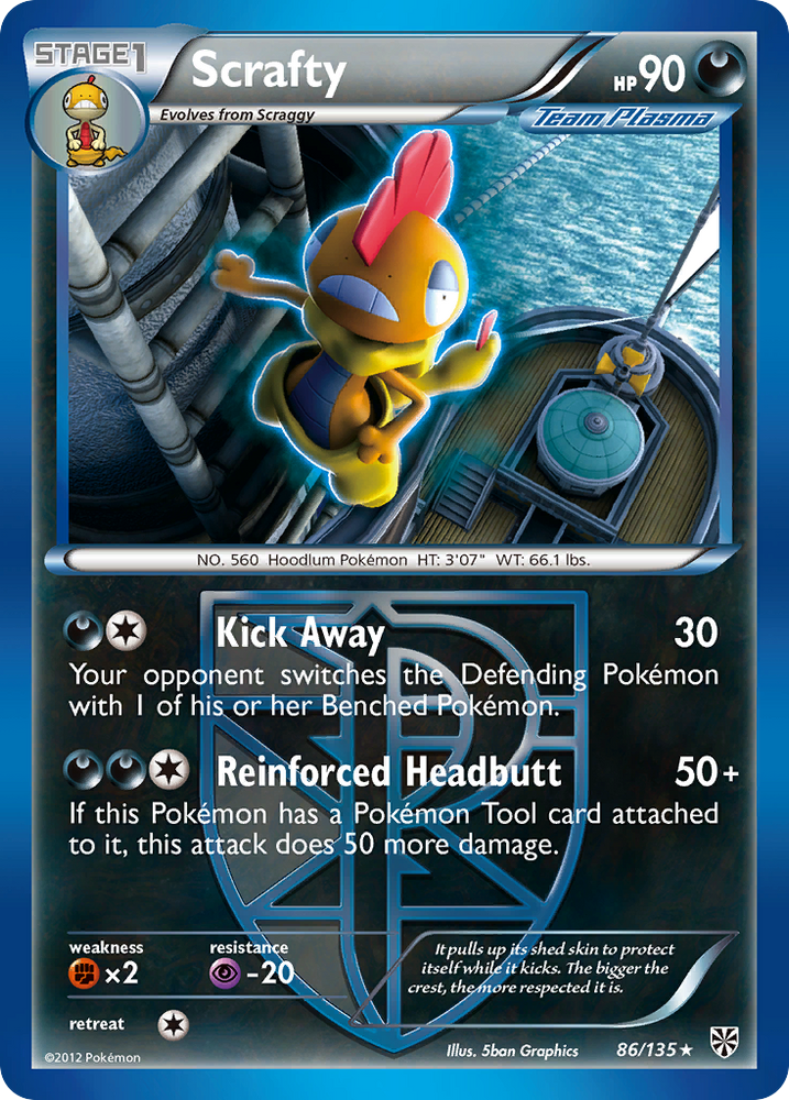 Scrafty (86/135) [Black & White: Plasma Storm] Pokémon