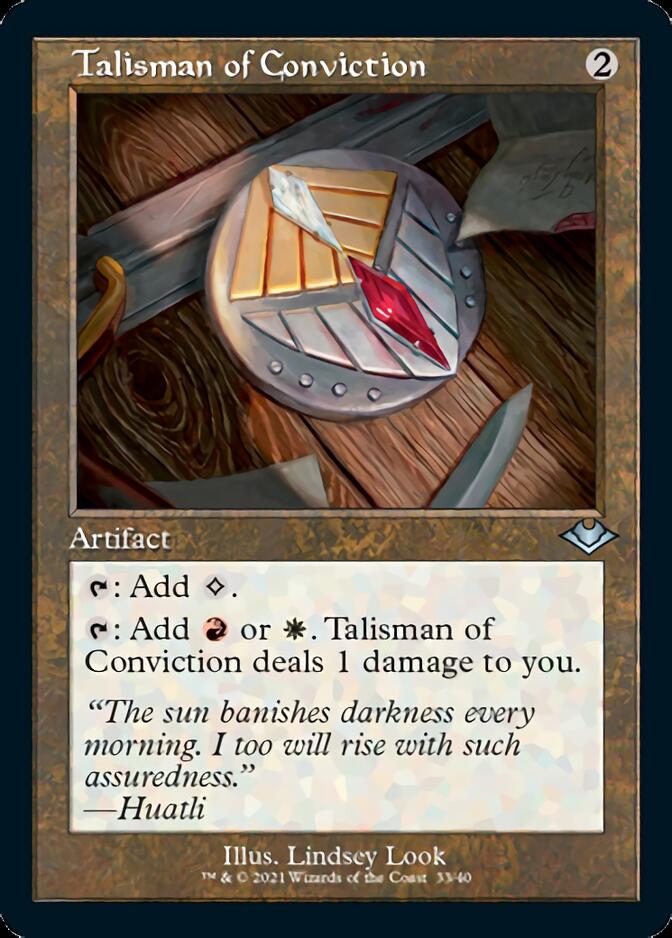 Talisman of Conviction (Retro Foil Etched) [Modern Horizons] Magic: The Gathering