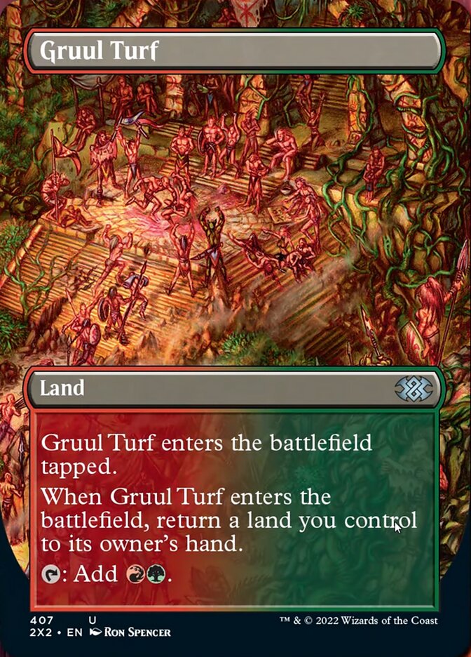 Gruul Turf (Borderless Alternate Art) [Double Masters 2022] Magic: The Gathering