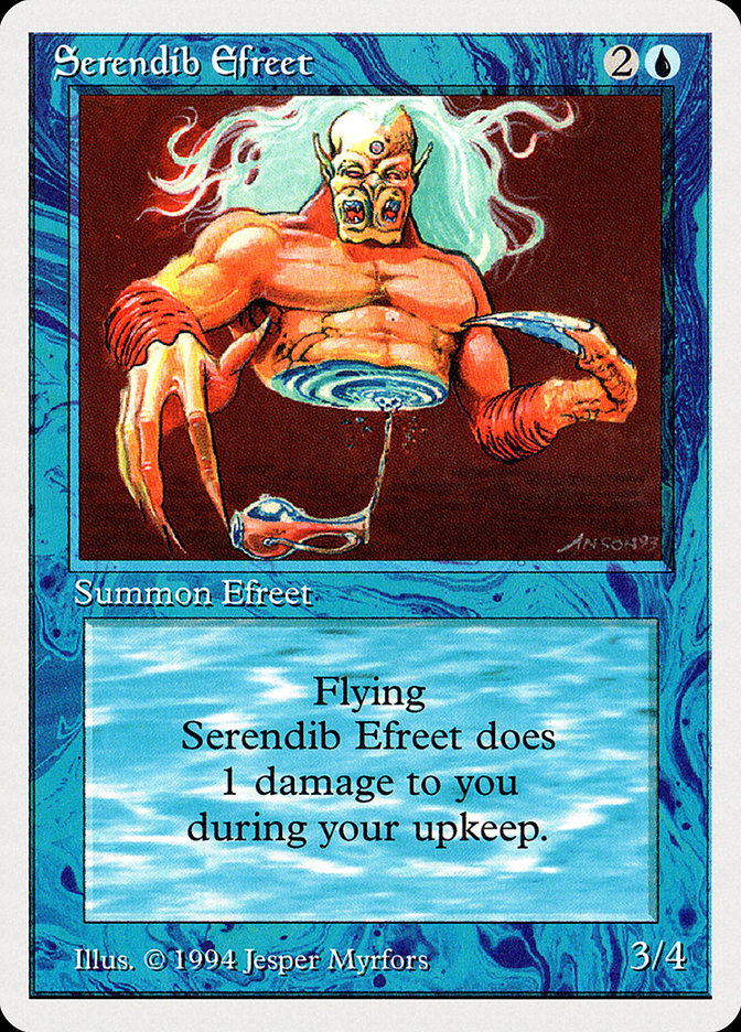 Serendib Efreet [Summer Magic / Edgar] Magic: The Gathering